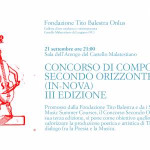Fondazione Tito Balestra Onlus picture of the event: Concorso di Composizione Secondo Orizzonte - Musica (In-Nova)